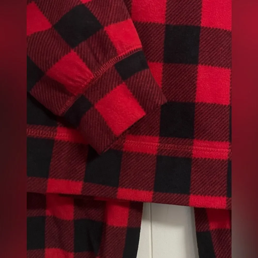 GAP Teen Buffalo Plaid Fleece Pajama Set 14/16